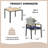 5-Piece Patio Dining Table Sets with Umbrella Hole for garden, backyard and lawn-32659077-32659079