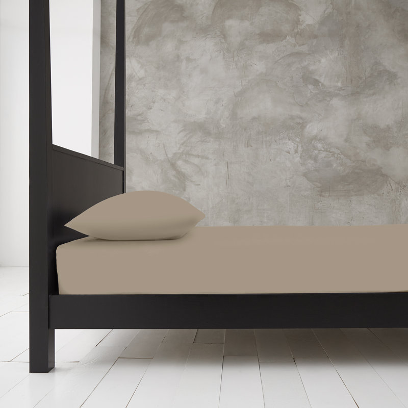 Diamond Fitted Sheet, Natural, Super King