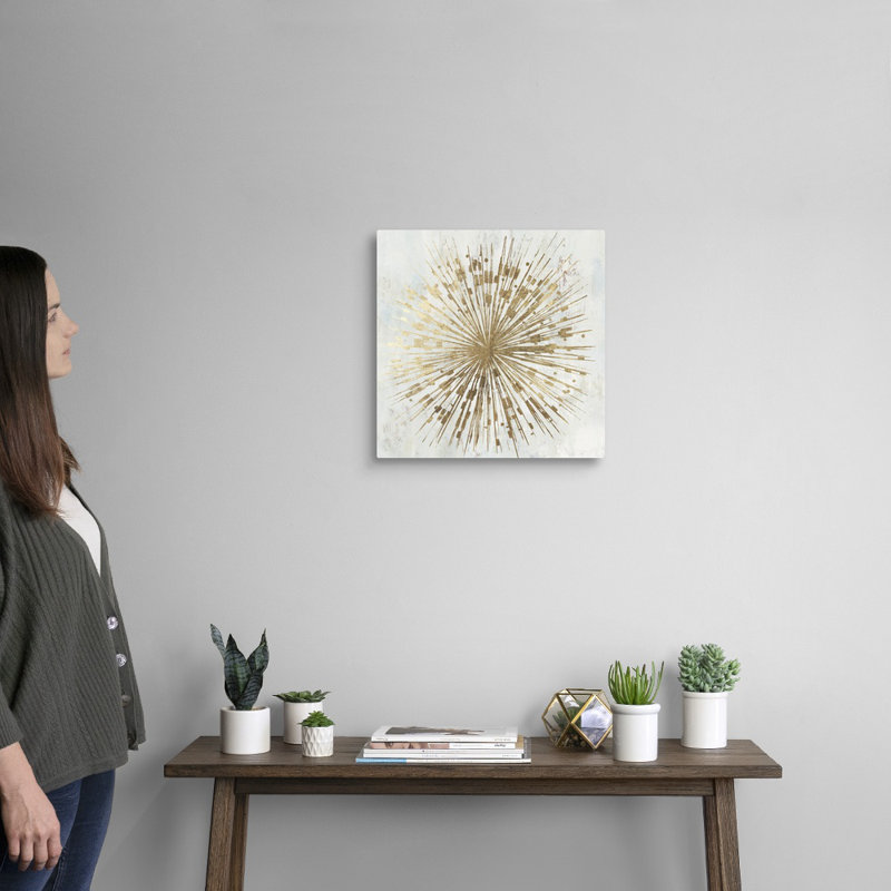 «Golden Star» par Tom Reeves - reproduction d'art sur toile, H 12 po x l 12 po, Toile tendue, Sans cadre