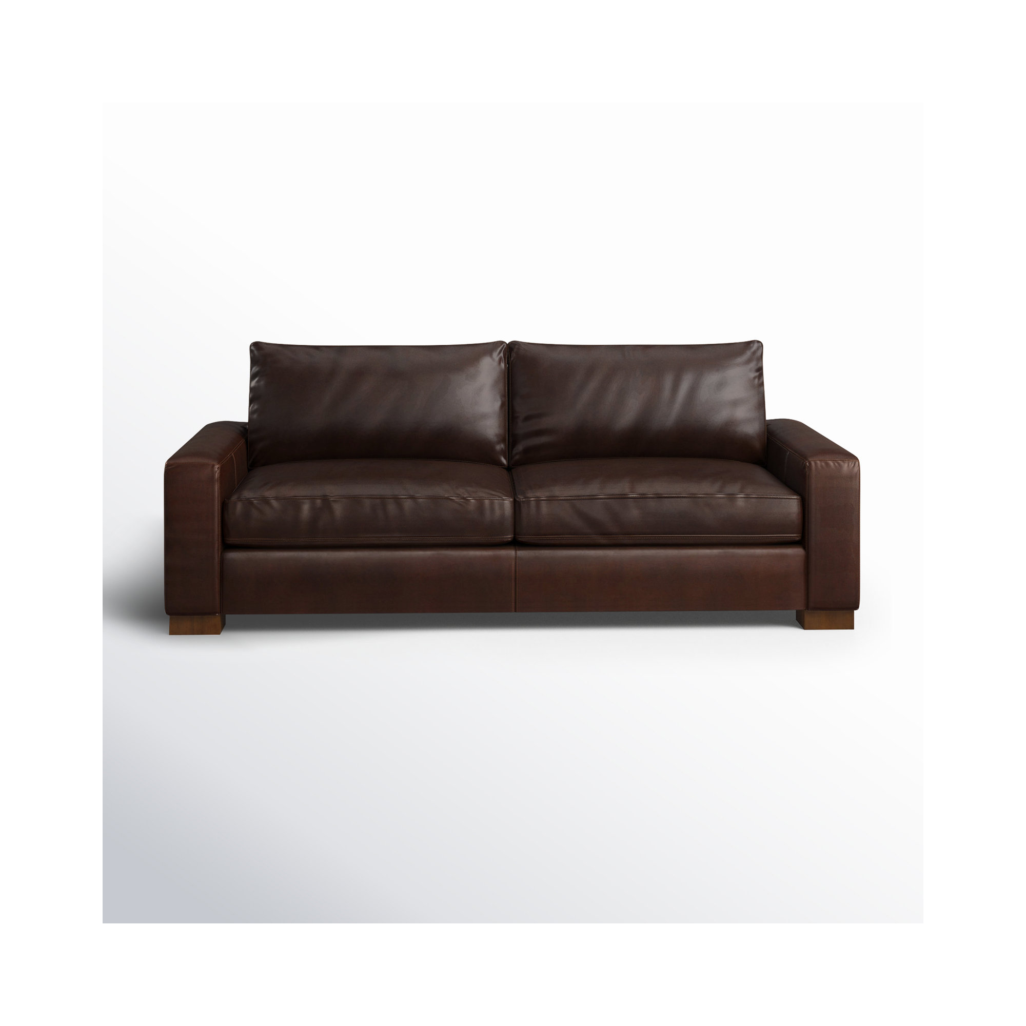 Jonie 91" Genuine Leather Sleeper Sofa , Bistro Rustic Genuine Leather