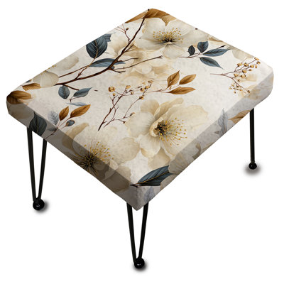 Needham - Floral Rectangle Ottoman