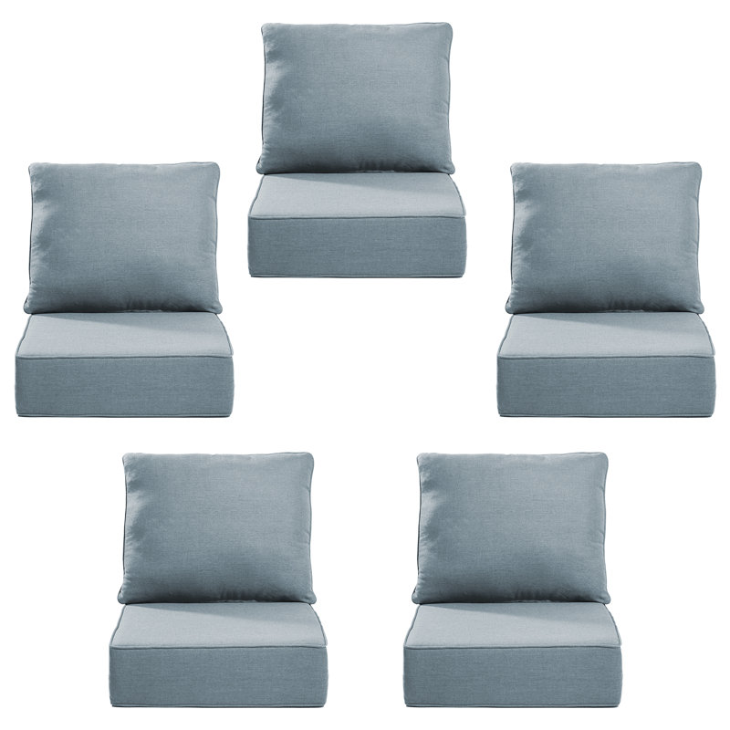 Outdoor Cushions For Patio Furniture,Outdoor Seat Cushion Set 24 X 24 X 6 Inch,Waterproof & Fade Resistant Outdoor Chair Cushions,Deep Patio Chair Cushion With Removable Cover