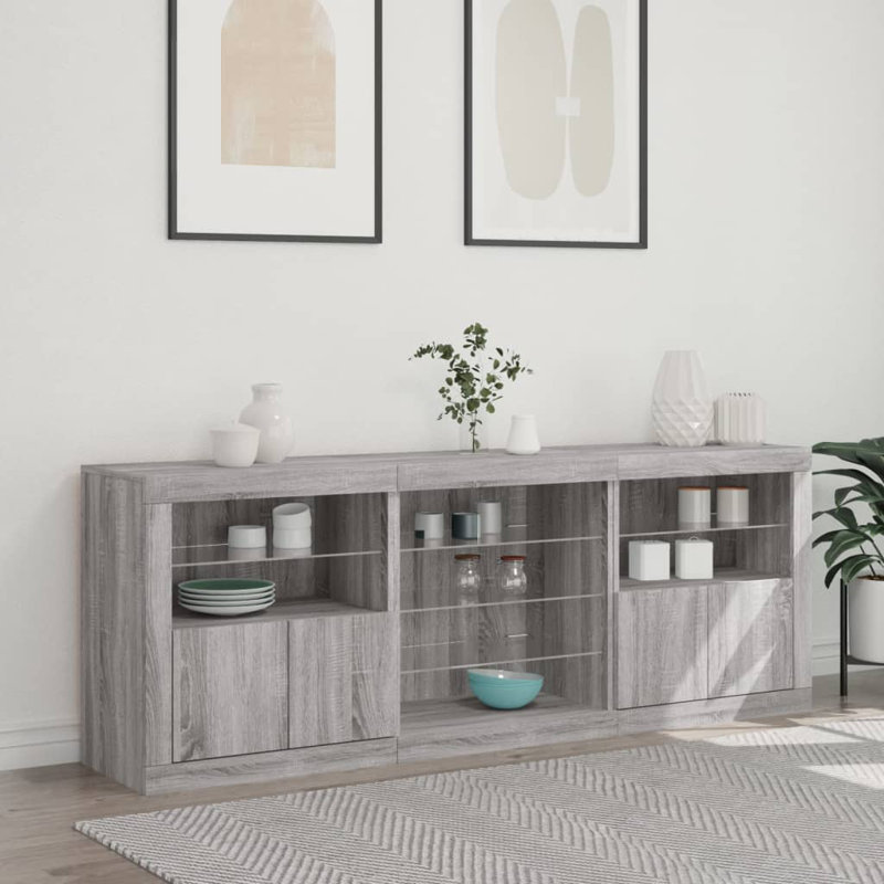 Basibul 181.5cm Sideboard, Grey Sonoma