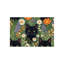 Tapis de bain chic avec motif de chat vert et noir, 36 x 24