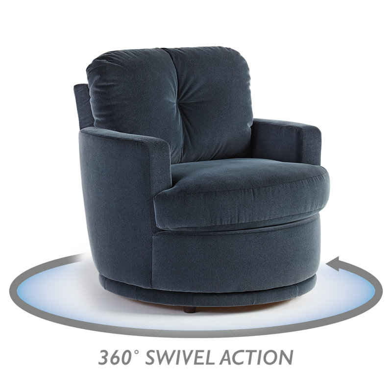 Fauteuil pivotant capitonné de 36 po Skipper, Tissu performance ivoire neige