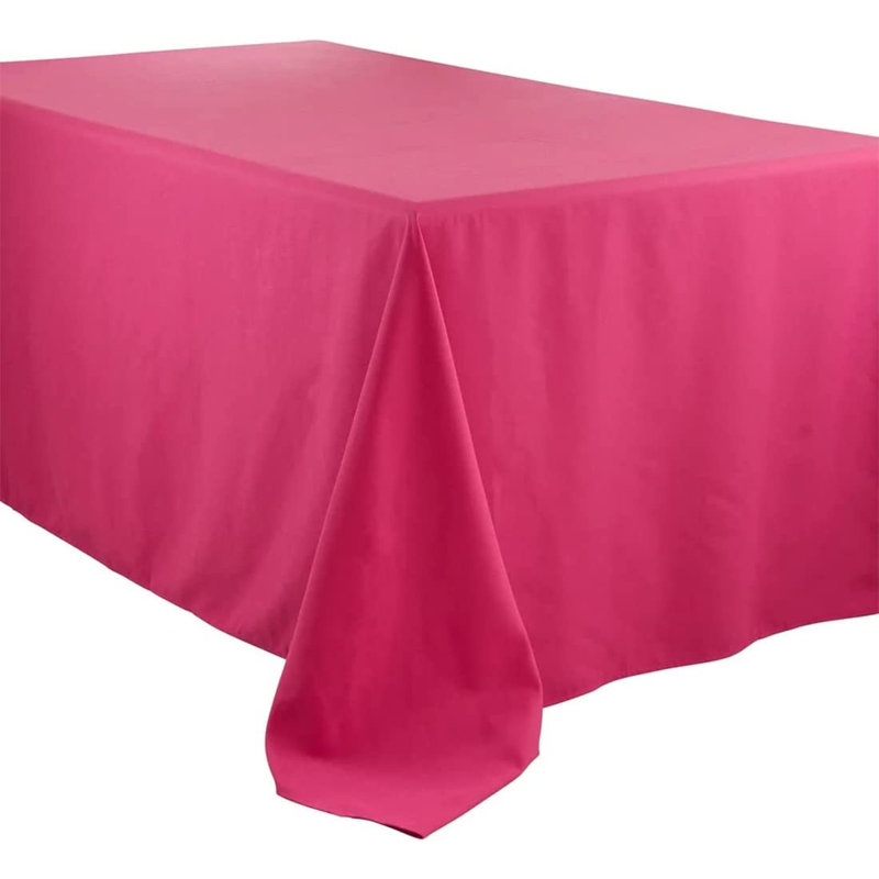 Daisylynn Rectangular Polyester Tablecloth, 160" L x 65" W, White