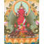 Amitayus Thangka (Thangka sans brocart) | Or 24 carats avec gouache et acrylique sur toile de coton