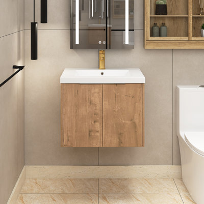 Meuble-lavabo simple 23,6 po avec plateau en résine Anderjack