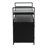 Versatile Outdoor Drink Cart - Black, Bar Counter Table With Glass Top For Garden, Pool, Kitchen, Dining Room Poolside Buffet Rolling Storage And Patio, Backyard, Garden