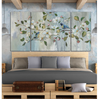 " Painterly Spring " 3 - Pieces