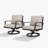 Patio Swivel Armchairs Set of 2, Never-Rust Aluminum Swivel Sofa Chairs with Thick Cushion, Wide Seating Outdoor Sofa Chairs Backyard Club Chairs for Poolside, Porch, Indoor, Dark Bronze