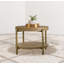 Table d'appoint ronde avec tablette de rangement-2105275641