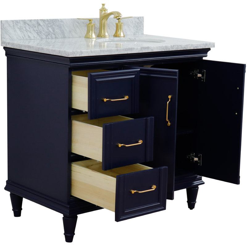 Ensemble de meuble-lavabo simple 37 po LeRay, Bleu