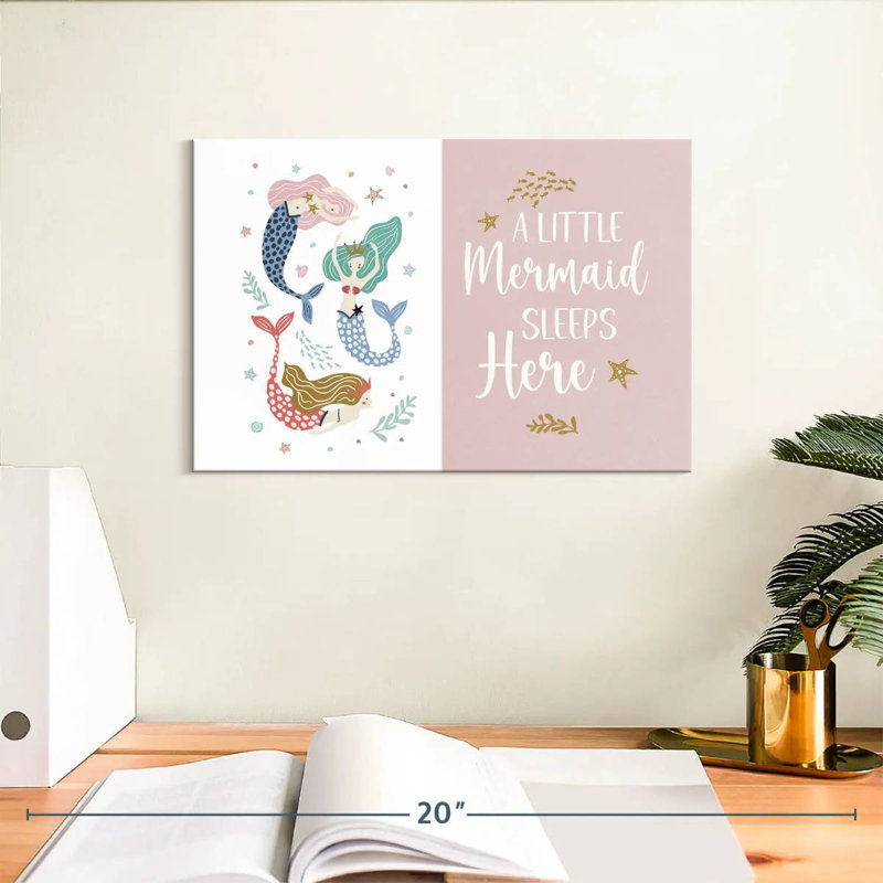 La petite sirène d'Ashelle dort ici, H 8 po x l 12 po