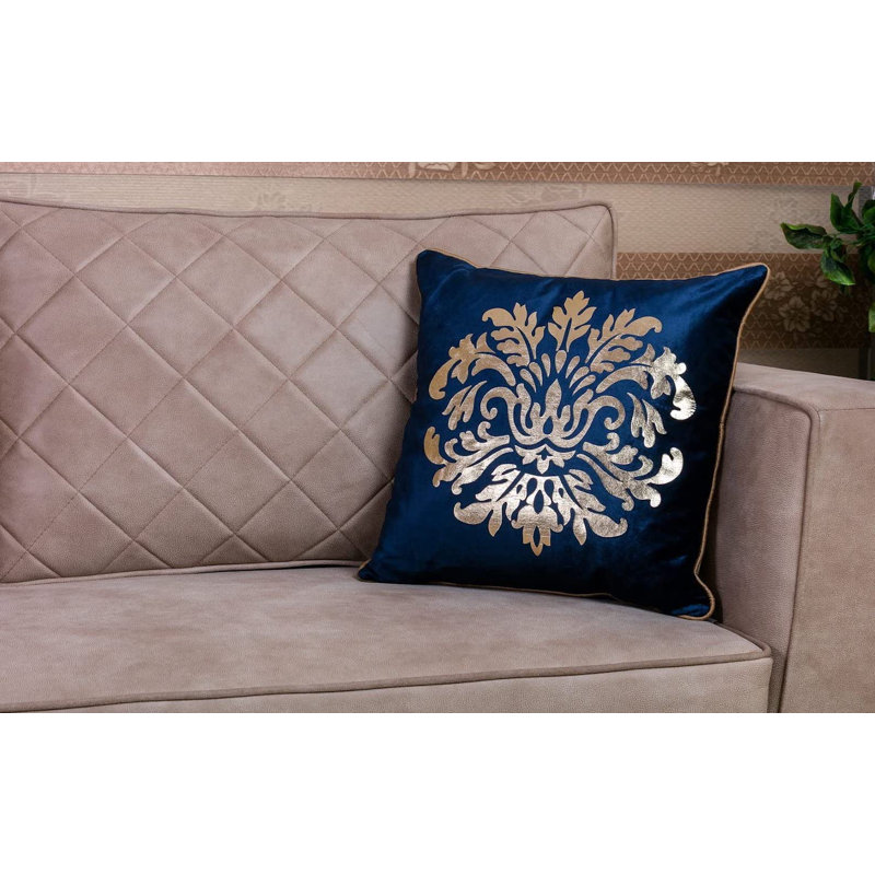Solid Colour Velvet Throw Pillow, Royal Blue