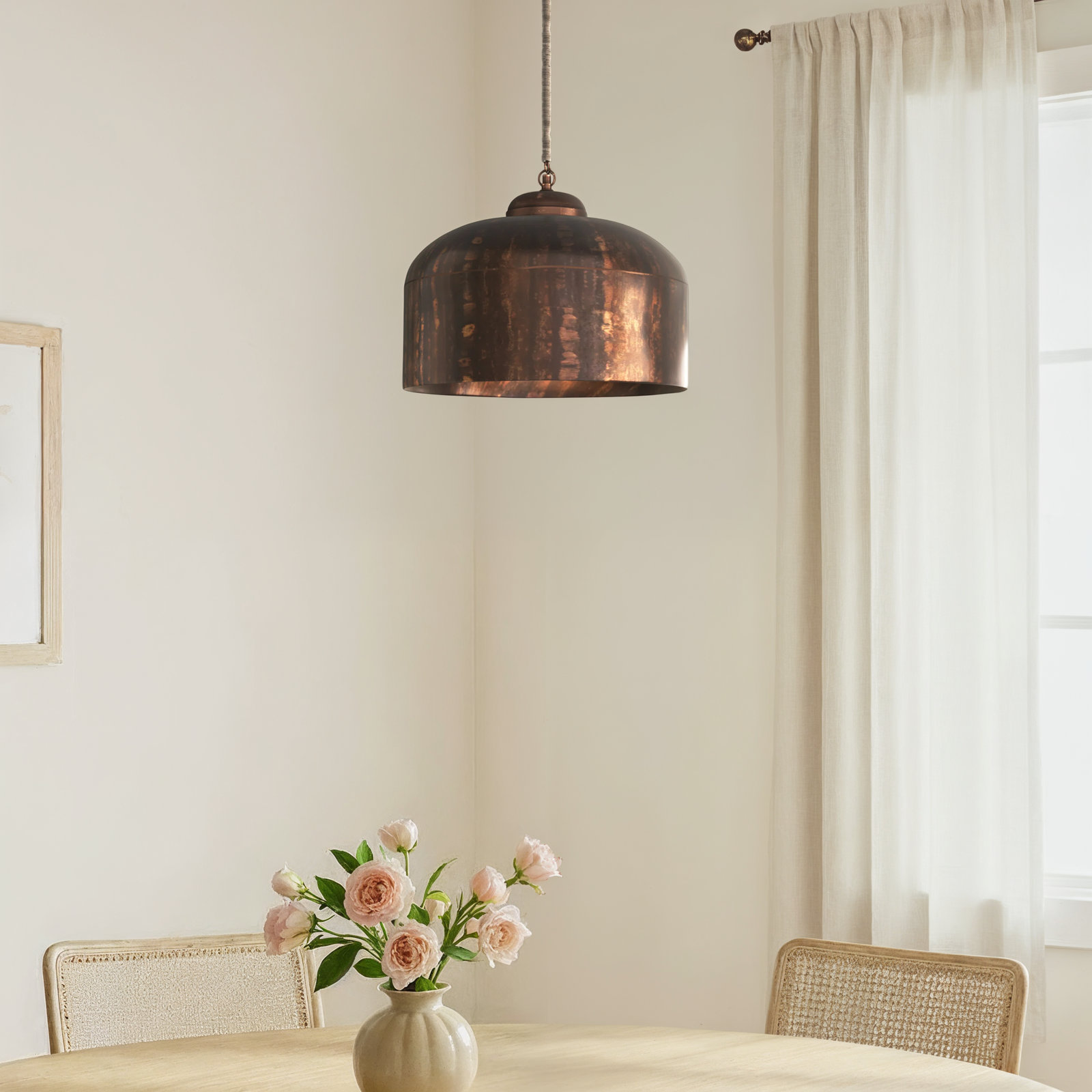 Tuck Single Light Metal Pendant