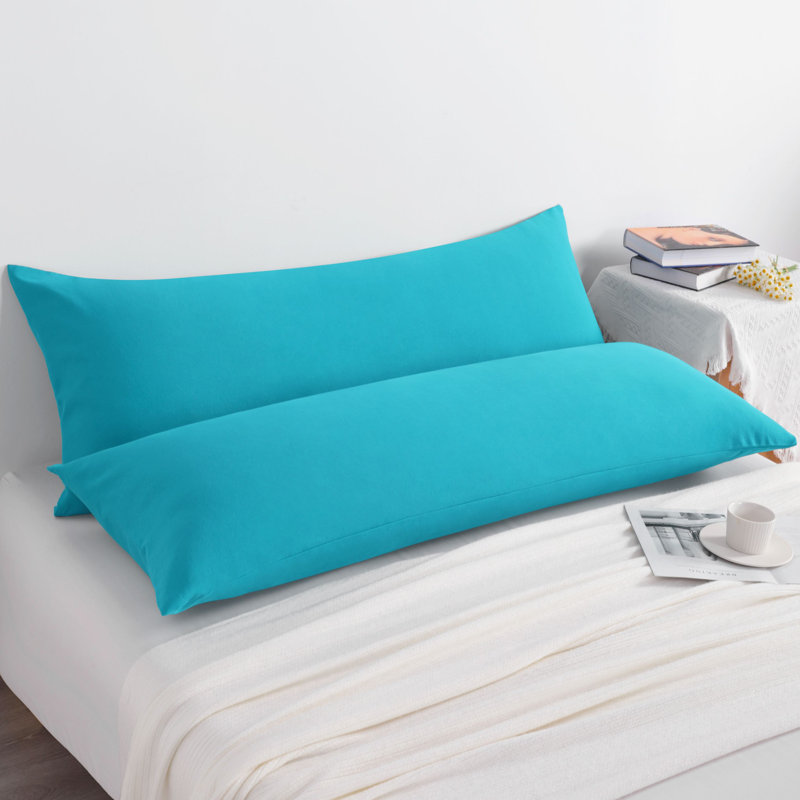 2PC Hypoallergenic Microfiber body pillowcase, Blue