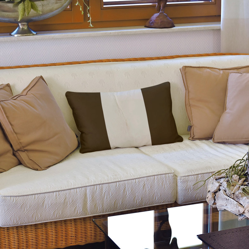 Housse de coussin lombaire Atlanta, Cleveland, Brun / blanc