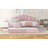 Upholstery Daybed Frame With Shall Shaped Backrest And Trundle-1745259237