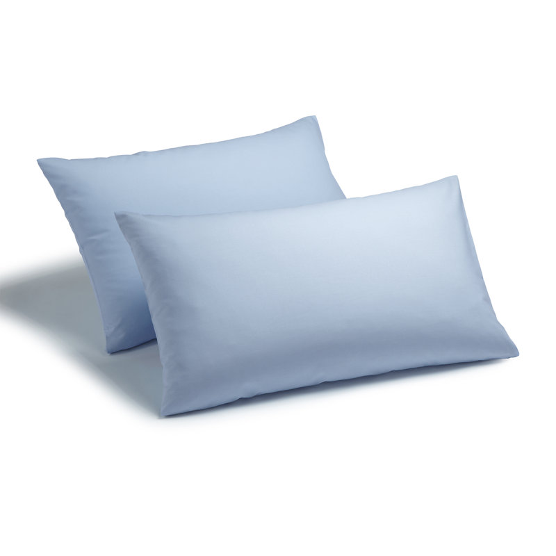 Margret Cotton Blend Standard Pillow Case, Blue
