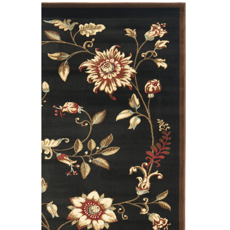 Tapis à motif floral Carolane, Tapis de couloir 2 pi 3 po x 12 pi