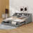 Transformable Daybed Frame Twin To King Size With Sleek Storage Bookcases-1612188227