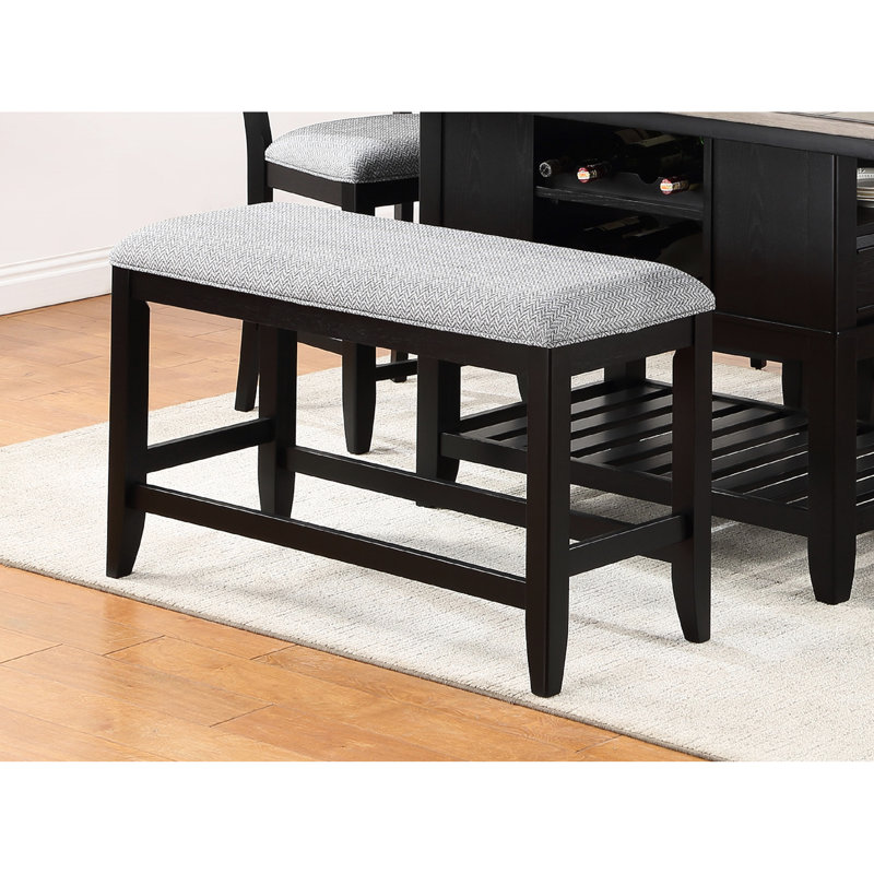 Siège à hauteur de comptoir de style transitionnel en tissu - Banc confortable et élégant au design contemporain élégant