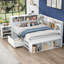 Bed-With Drawers, Bookcase And Storage Cupboard-123854090-123854093