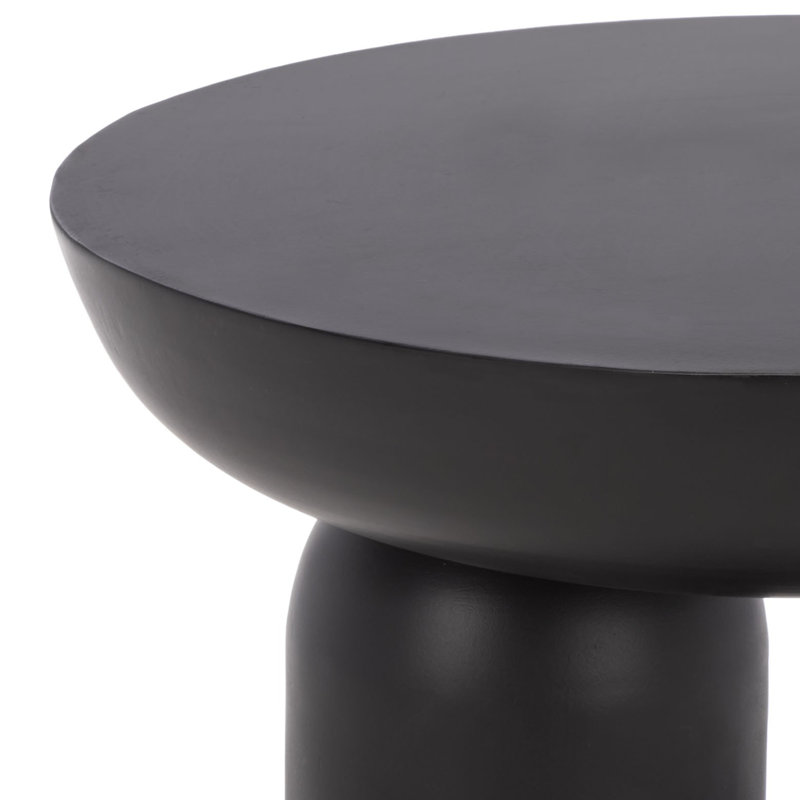 Table d'appoint en métal Donnastella, Noir