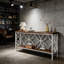 Table basse élégante, canapé de style nordique, console à 2 niveaux