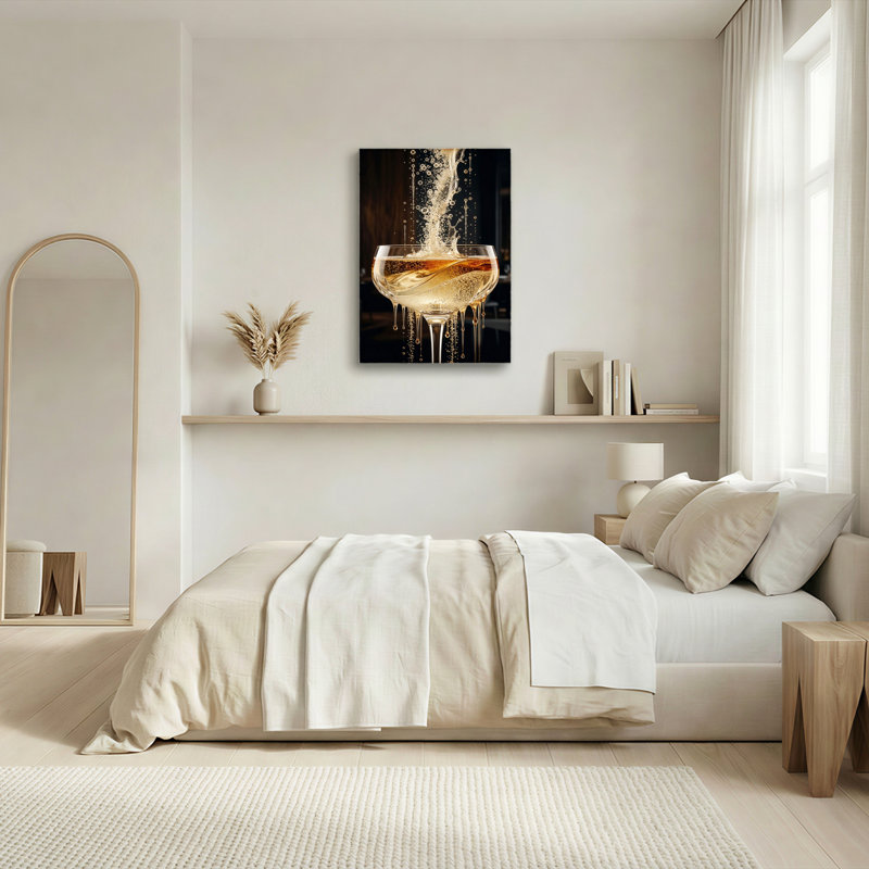 Golden Splash, reproduction d'art sur toile, ensemble de 1, 30"H x 20"W, Toile tendue