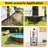 5 Steps Rv Steps With 2 Handrails, Non-slip Hot Tub Steps, Mobile Home Stairs With Non-skid Tapes, Outdoor Steps For Spa Pool, Camper, Travel Trailers, Porch