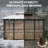 12 X 14 Ft Sunroom Kit,  All-Weather Solarium Gazebo With Detachable Windows & Lockable Door-124799989