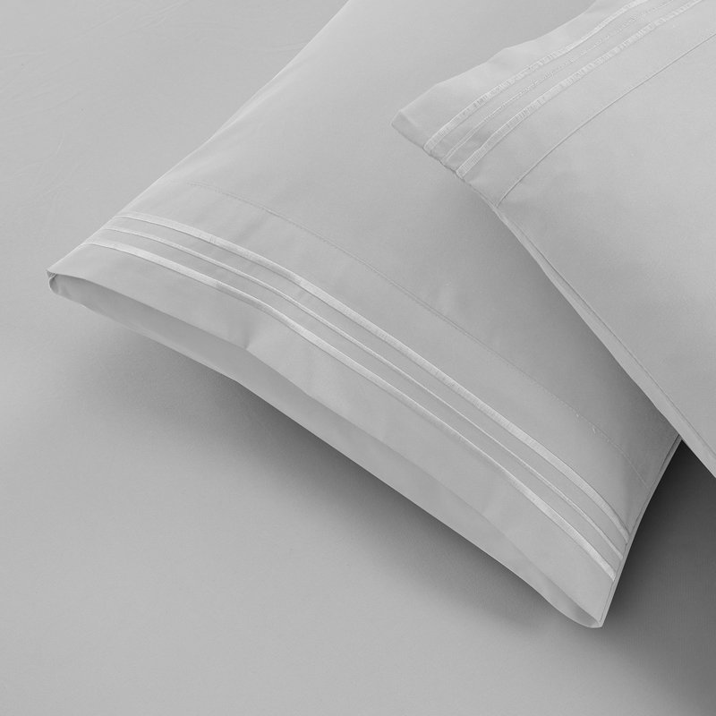  Ensemble de draps hypoallergéniques à double brossage 1800 Series, Argent
