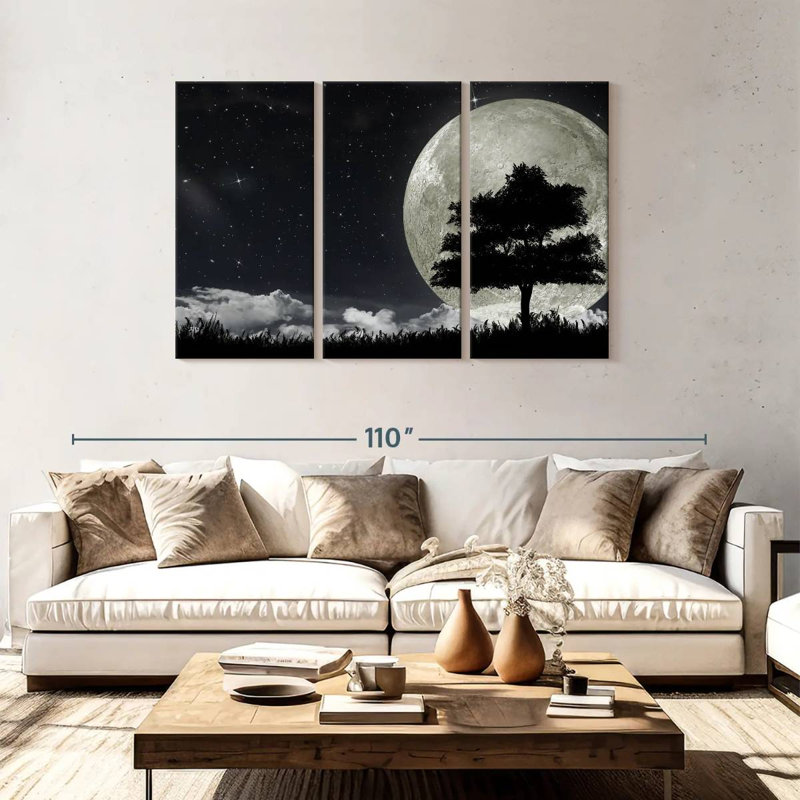 Oberle Tree In Moonlight, 48" H x 74" W