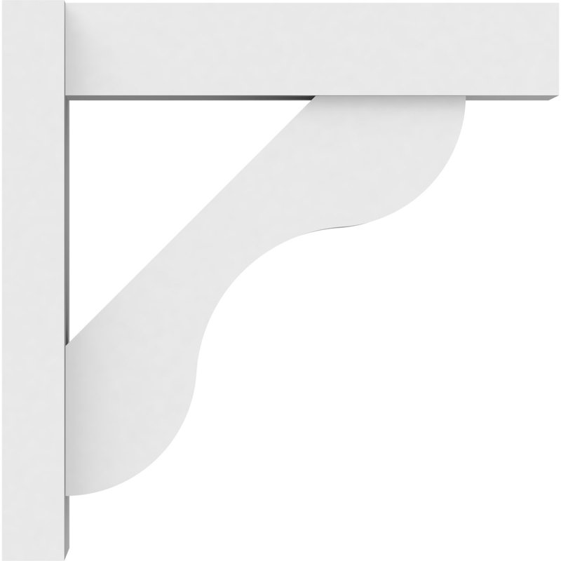 5"W X 18"D X 18"H Carmel Architectural Grade PVC Outlooker with Block Ends, 5" W, 18" H x 18" D