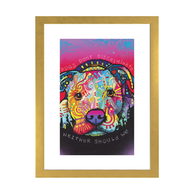 «Dogs Don't Discriminate» par Dean Russo - impression d'art graphique