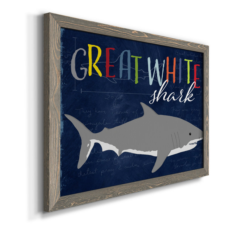 " Great White " Painting Print, 24" H x 18" W x 1.5" D, Gray