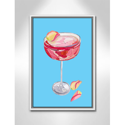 Sparkling Rose Gin Cocktail Print by Straker