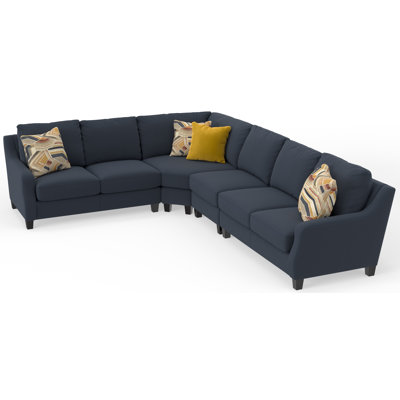 Foley - 4pc Sectional With Comfort Coil Seating And 4 Included Accent Pillows