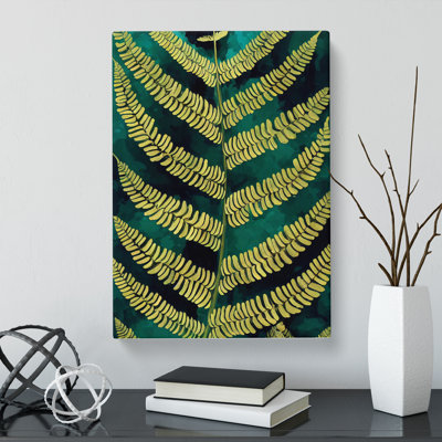 Crader Fern Leaf Design - Wrapped Canvas