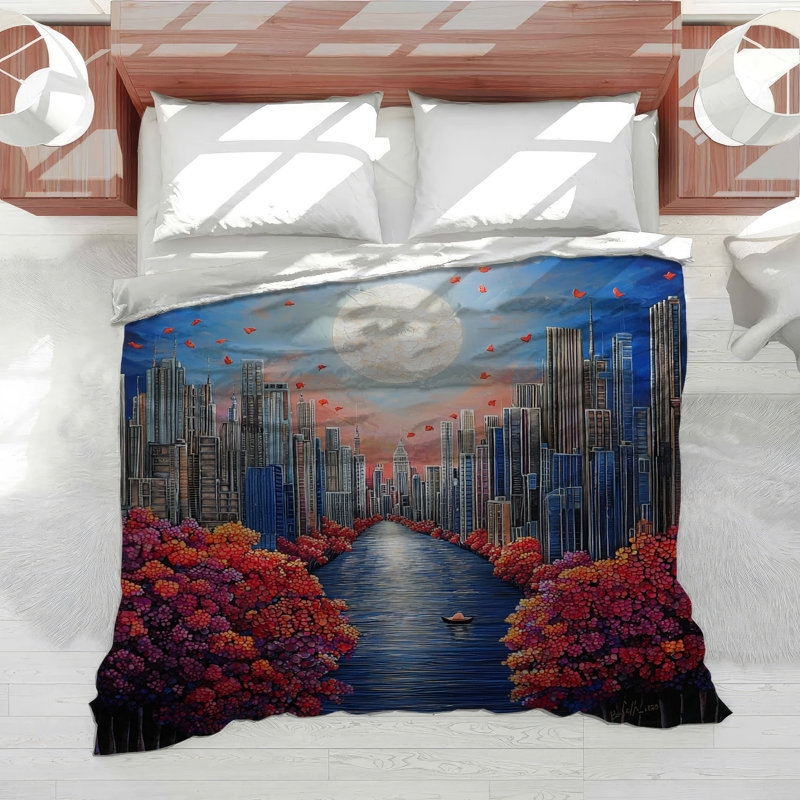 Édredon urbain Cityscape Bedding, Édredon simple