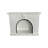 White Solid Wood Electric Fireplace
