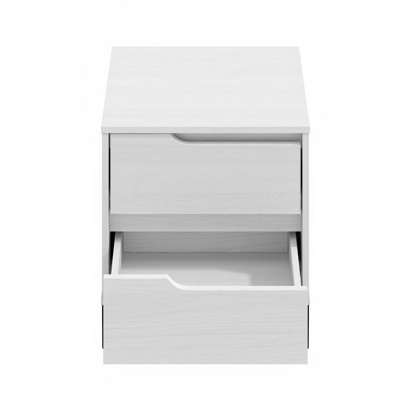 Norcross 20" 2 Drawer Nightstand, White