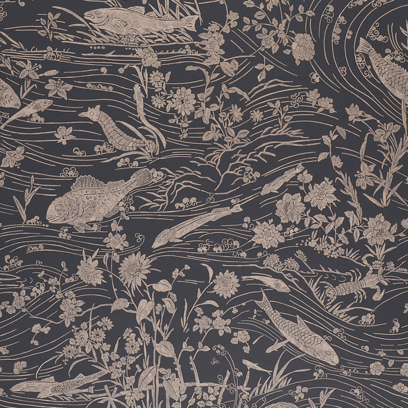 Papier peint Sea Garden, Gris anthracite