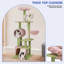 Flower-Style Cat Tree Tower with Detachable Perch
