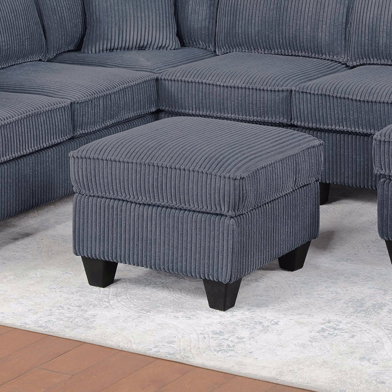 Dark Gray Finish  Laf Loveseat With Usb Port Modern Style 5Pc Sectional Set Corner Wedge Armless Chair Cocktail Ottoman Raf Loveseat With Storage Primary Living Room