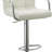 Contemporary Adjustable Swivel Arm Bar Stool With Cushion,White-1167926620