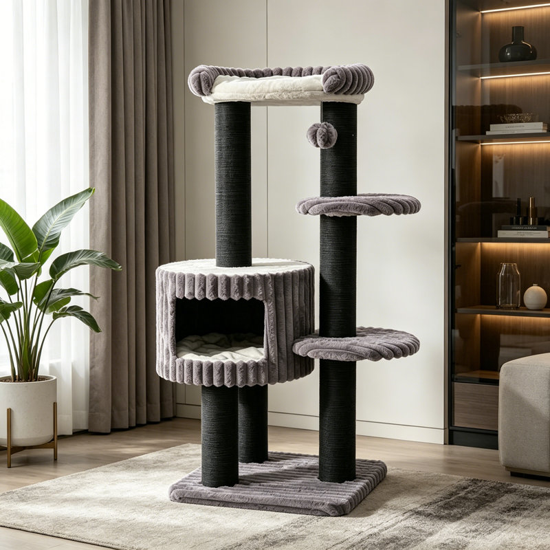 Simple and Creative Grey Cat Climbing Frame