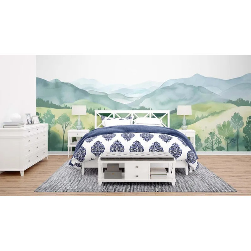 Murale verte Rolling Hills, L 160 po x l 108 po